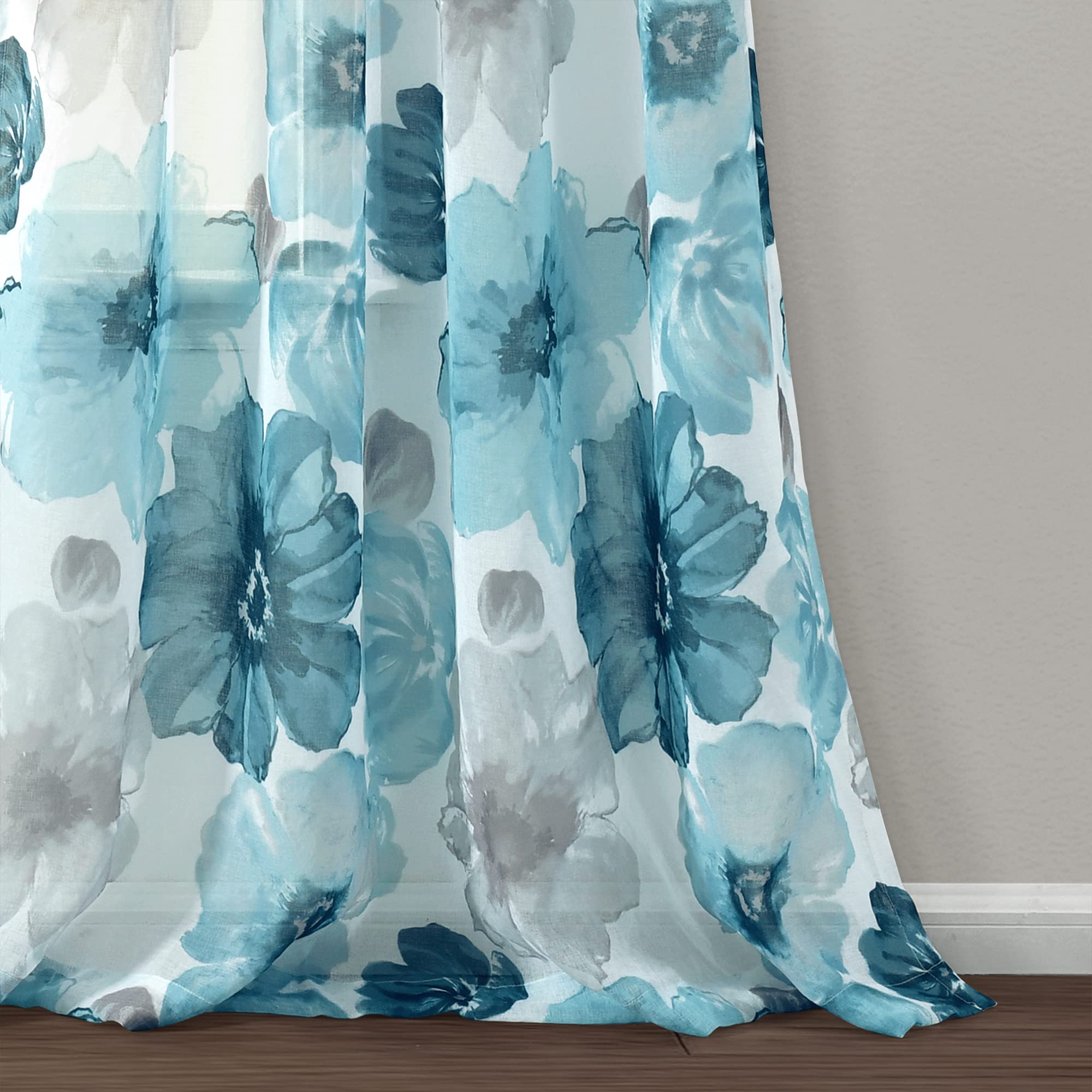 Amazon.com: Lush Decor Leah Floral Sheer Window Curtain